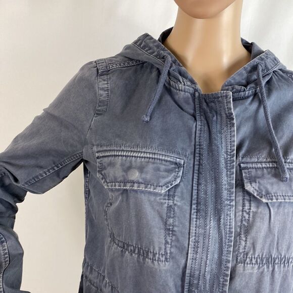 ❤️Last Chance American Eagle Outfitters 100% cotton utility zip up jacket sizeXS - Picture 2 of 11